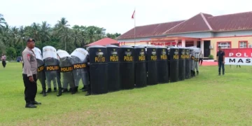Lanjuti Program Prioritas Kapolda Maluku, Polres MBD Gelar Simulasi Quick Response Time Situasi Kontijensi