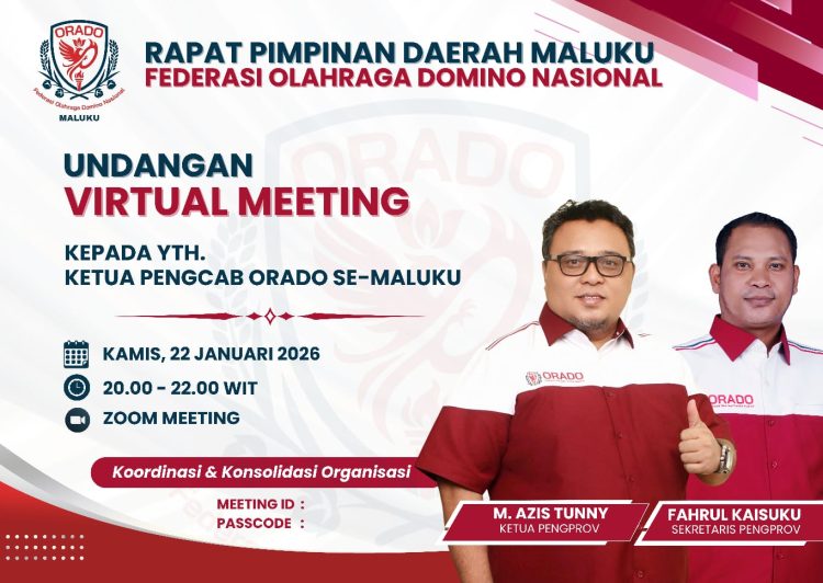 Rapimda Virtual ORADO Maluku Perkuat Konsolidasi Federasi