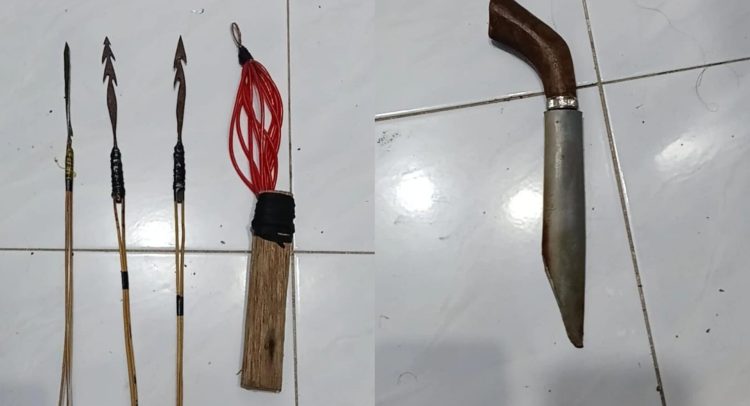 Cegah Aksi Brutal di Langgur, Polres Malra Sita Senjata Tajam dan Tetapkan “DF” Sebagai Tersangka