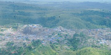 Langkah Awal Penertiban, Satgas PKH Pantau Aktivitas Tambang Ilegal Gunung Botak Lewat Udara